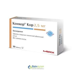 Konkor Kor 2.5 mq N30 Конкор Кор 2,5 мг N30Tərkibi: BisoprololFarmakoloji xüsusiyyətləri: Beta1 - adrenergik bloker Konkor Kor qiymet catdirilma / qiyməti çatdırılma Baku /  aptek onlayn online 