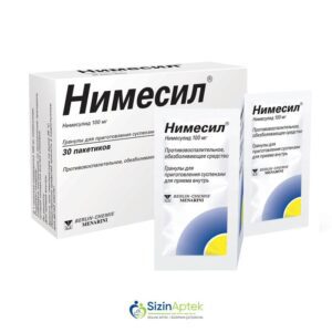 Nimesil N30 paket Нимесил N30 пакетTərkibi:NimesulidFarmakoloji Təsiri:Qeyri-steroid iltihab əleyhinə preparat Nimesulid  100 mq[  Nimesil qiymet catdirilma / qiyməti çatdırılma Baku /  aptek onlayn online 