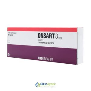 Onsart 8 mq N28 Онсарт 8 мг N28 Tərkibi: Kandesartan sileksetil Onsart qiymet catdirilma / qiyməti çatdırılma Baku /  aptek onlayn online 