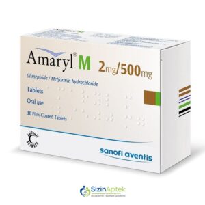 Amaril M 2 mq/500 mq N30 Амарил М 2 мг/500 мг N30 Glimepirid - Metformin hidroxlorid HipoqlikemikGlimepirid 2 mq Metformin hidroxlorid 500 mq Amaril M qiymet catdirilma / qiyməti çatdırılma Baku / aptek onlayn online