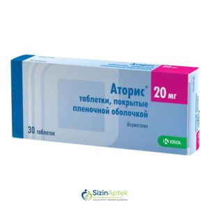Atoris 20 mq N30 Аторис 20 мг N30 Atorvastatin Hipolipidemik vasitə Atorvastatin  20 mq Atoris qiymet catdirilma / qiyməti çatdırılma Baku / aptek onlayn online