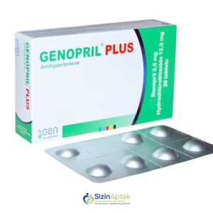 Genopril plus 2.5 mq /12.5 mq N28 Геноприл плюс 2.5 мг / 12.5 мг N28Tərkibi:Ramipril Hidroxlortiazid Genopril plus qiymet catdirilma / qiyməti çatdırılma Baku /  aptek onlayn online 