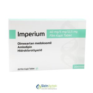 Imperium 40 mq/5 mq/12.5 mq N28 Империум 40 мг/5 мг/12.5 мг N28Tərkibi: Olmesartan medoksomil Amlodipin Hidroxlortiazid Olmesartan medoksomil  40 mq Amlodipin  5 mq Hidroxlortiazid  12.5 mq  Imperium qiymet catdirilma / qiyməti çatdırılma Baku /  aptek onlayn online 