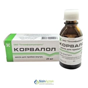 Korvalol 25 ml Корвалол 25 млTərkibi:Alfa Bromizovalerian turşusunun etil efiri Fenobarbital Nanə yağı Sakitləşdirici, spazmolitik :α-bromizovalerian turşusunun etil efiri  20 mqFenobarbital  18.26 mqNanə yağı  1.42 mq Korvalol qiymet catdirilma / qiyməti çatdırılma Baku /  aptek onlayn online