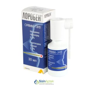 Loroben 30 ml (oral sprey) Лоробен 30 мл (оральный спрей)Tərkibi:Xlorheksidin qlükonat Benzidamin hidroxlorid Antiseptik, iltihab əleyhinə Xlorheksidin qlükonat  1.2 mq/mlBenzidamin hidroxlorid  1.5 mq/ml Loroben  qiymet catdirilma / qiyməti çatdırılma Baku /  aptek onlayn online 