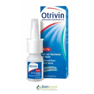 Otrivin 0.1 % 10 ml (sprey) Отривин 0,1 % 10 мл (спрей) Ksilometazolin,Farmakoloji Təsiri:Alfa-adrenomimetik  Otrivin qiymet catdirilma / qiyməti çatdırılma Baku /  aptek onlayn online 