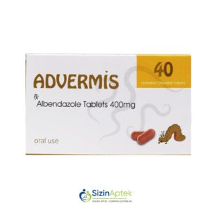 Advermis 400 mq N40 Адвермис 400 мг N40 Tərkibi: Albendazol Farmakoloji Təsiri: Antihelmint Vahidi: TABLET İstehsalcı Ölkə: HİNDİSTAN Təsiredicinin miqdarı: Albendazol  400 mq [  Advermis  qiymet catdirilma / qiyməti çatdırılma Baku /  aptek onlayn online  ]