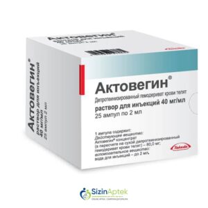 Aktovegin 2 ml N25 Актовегин 2 мл N25 Tərkibi: Dana qanının deproteinləşdirilmiş hemoderivatı Farmakoloji Təsiri: Мetabolik Vahidi: AMPULİstehsalcı Ölkə: AVSTRİYA İstehsalcı Firma:NYCOMED Təsiredicinin miqdarı :Dana qanının deproteinləşdirilmiş hemoderivatı  40 mq/ml [  Aktovegin qiymet catdirilma / qiyməti çatdırılma Baku /  aptek onlayn online  ]