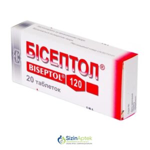 Biseptol 120 mq N20 Бисептол 120 мг N20Tərkibi: Sulfometoksazol TrimetoprimFarmakoloji Təsiri:Antibakterial SulfanilamidVahidi:TABLETİstehsalcı Ölkə:POLŞATəsiredicinin miqdarı :Sulfometoksazol  100 mqTrimetoprim  20 mq[  Biseptol qiymet catdirilma / qiyməti çatdırılma Baku /  aptek onlayn online  ]