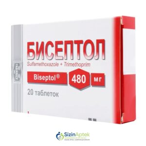Biseptol 480 mq N20 Бисептол 480 мг N20 Tərkibi: Sulfometoksazol Trimetoprim Farmakoloji Təsiri:  Antibakterial Sulfanilamid Vahidi: TABLET İstehsalcı Ölkə: POLŞA Təsiredicinin miqdarı : Sulfometoksazol  400 mq  Trimetoprim  80 mq [  Biseptol qiymet catdirilma / qiyməti çatdırılma Baku /  aptek onlayn online  ]