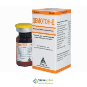 Demoton-D N1 Демотон-Д N1 Tərkibi: A vitamini D3 vitamini E vitamini C vitamini B1 vitamini B2 vitamini B6 vitamini B12 vitamini B9 vitamini Dekspantenol D biotin Nikotinamid Farmakoloji Təsiri: Polivitamin Vahidi: FLAKON İstehsalcı Ölkə: YUNANISTAN Təsiredicinin miqdarı : A vitamini  3500 BV D3 vitamini  220 BV E vitamini  11.2 BV C vitamini  125 mq B1 vitamini  3.51 mq B2 vitamini  4.14 mq B6 vitamini  4.53 mq B12 vitamini  6 mkq B9 vitamini  414 mkq Dekspantenol  16.15 mq D-biotin  69 mkq Nikotinamid  46 mq [  Demoton qiymet catdirilma / qiyməti çatdırılma Baku /  aptek onlayn online  ] 