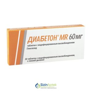 Diabeton MR 60 mq N30 Диабетон МР 30 мг N60 Tərkibi: Qliklazid Farmakoloji Təsiri: Hipoqlikemik Vahidi: TABLET İstehsalcı Ölkə: FRANSA Təsiredicinin miqdarı: Qliklazid 60 mq  [  Diabeton qiymet catdirilma / qiyməti çatdırılma Baku /  aptek onlayn online  ]