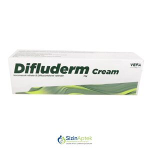 Difluderm krem 15 q Дифлудерм крем 15 г Tərkibi: İzokonazol nitrat Diflukortolon valerat Farmakoloji Təsiri: Göbələk əleyhinə, qlükokortikosteroid Vahidi: TÜB İstehsalcı Ölkə: TÜRKİYƏ Təsiredicinin miqdarı: İzokonazol nitrat  10 mq/q Diflukortolon valerat  1 mq/q [  Difluderm qiymet catdirilma / qiyməti çatdırılma Baku /  aptek onlayn online  ]