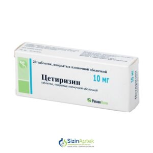 Setirizin 10 mq N20 Цетиризин 10 мг N20 Cetirizin Tərkibi: Setirizin Farmakoloji Təsiri: Allergiya əleyhinə Vahidi: TABLET İstehsalcı Ölkə: MAKEDONİYA Təsiredicinin miqdarı : Setirizin  10 mq  [  Setirizin qiymet catdirilma / qiyməti çatdırılma Baku /  aptek onlayn online  ]