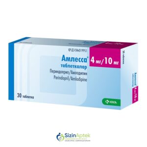Amlessa 4 mq/10 mq N30 Амлесса 4 мг/10 мг N30 Tərkibi: Perindopril, Amlodipin Farmakoloji Təsiri: Kalsium kanalı blokatoru, AÇF inhibitoru Vahidi: TABLET İstehsalcı Ölkə: SLOVENIYA İstehsalcı Firma: KRKA Təsiredicinin miqdarı: Perindopril 4 mq Amlodipin  10 mq [ Amlessa qiymet catdirilma / qiyməti çatdırılma Baku / aptek onlayn online ] 