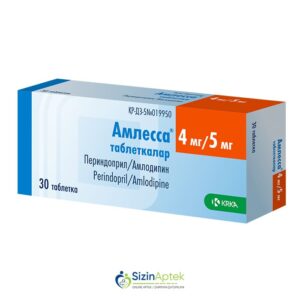 Amlessa 4 mq/5 mq N30 Амлесса 4 мг/5 мг N30 Tərkibi: Perindopril, Amlodipin Farmakoloji Təsiri: Kalsium kanalı blokatoru, AÇF inhibitoru Vahidi: TABLET İstehsalcı Ölkə: SLOVENIYA İstehsalcı Firma: KRKA Təsiredicinin miqdarı: Perindopril 4 mq Amlodipin  5 mq [ Amlessa qiymet catdirilma / qiyməti çatdırılma Baku / aptek onlayn online ] 