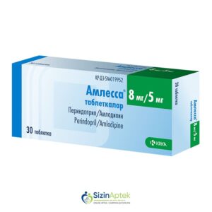 Amlessa 8 mq/5 mq N30 Амлесса 8 мг/5 мг N30 Tərkibi: Perindopril, Amlodipin Farmakoloji Təsiri: Kalsium kanalı blokatoru, AÇF inhibitoru Vahidi: TABLET İstehsalcı Ölkə: SLOVENIYA İstehsalcı Firma: KRKA Təsiredicinin miqdarı: Perindopril   8 mq Amlodipin  5 mq [ Amlessa qiymet catdirilma / qiyməti çatdırılma Baku / aptek onlayn online ] 