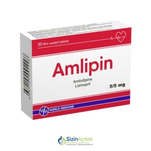 Amlipin 5/5 mq N30 Амлипин 5/5 мг N30 Tərkibi: Amlodipin, Lizinopril Farmakoloji Təsiri: Hipotenziv Vahidi: QUTU İstehsalcı Ölkə: TÜRKİYƏ İstehsalcı Firma: World Medicine Təsiredicinin miqdarı: Amlodipin  5 mq  Lizinopril  5 mq [ Amlipin qiymet catdirilma / qiyməti çatdırılma Baku / aptek onlayn online ]