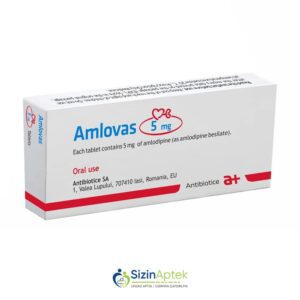 Amlovas 5 mq N30 Амловас 5 мг N30 Tərkibi: Amlodipin Farmakoloji Təsiri: Hipotenziv, AÇF inhibitoru Vahidi: TABLET İstehsalcı Ölkə: RUMINİYA Təsiredicinin miqdarı: Amlodipin  5 mq [  Amlovas qiymet catdirilma / qiyməti çatdırılma Baku /  aptek onlayn online  ] 