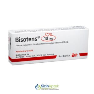 Bisotens 10 mq N30 Бисотенс 10 мг N30 Tərkibi: Bisoprolol Farmakoloji Təsiri:  Hipotenziv Vahidi: TABLET İstehsalcı Ölkə: RUMINİYA Təsiredicinin miqdarı: Bisoprolol 10 mq [  Bisotens qiymet catdirilma / qiyməti çatdırılma Baku /  aptek onlayn online  ]