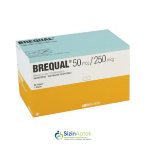 Brequal 50 mkq/250 mkq N60 Брегуал 50 мкг/250 мкг N60  Tərkibi: Salmeterol Flutikason propionatFarmakoloji Təsiri:Bronxodilatator, astma əleyhinəVahidi:KAPSULİstehsalcı Ölkə:TÜRKİYƏİstehsalcı Firma:Abdi İbrahimTəsiredicinin miqdarı:Salmeterol  50 mkqFlutikason propionat  250 mkq[  Brequal qiymet catdirilma / qiyməti çatdırılma Baku /  aptek onlayn online  ]