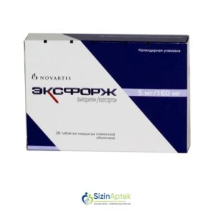 Eksforj 5 mq / 160 mq N28  Эксфорж 5 мг / 160 мг N28Tərkibi: Amlodopin Valsartan,Farmakoloji Təsiri: Arterial hipertenziyaVahidi: TABLETİstehsalcı Ölkə: İSPANİYAİstehsalcı Firma: NovartisTəsiredicinin miqdarı : Amlodopin 5 mq Valsartan 160 mq Eksforj exforj qiymet catdirilma / qiyməti çatdırılma Baku /  aptek onlayn online 