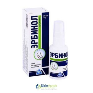 Erbinol 1 % 20 ml sprey Ербинол 1 % 20 мл спрейTərkibi: Terbinafin hidroxloridFarmakoloji Təsiri:Funqisid, funqostatik, göbələk əleyhinəVahidi:AEROZOLİstehsalcı Ölkə:RUMINİYATəsiredicinin miqdarı :Terbinafin hidroxlorid 10.08 mq/ml[  Erbinol qiymet catdirilma / qiyməti çatdırılma Baku /  aptek onlayn online  ]