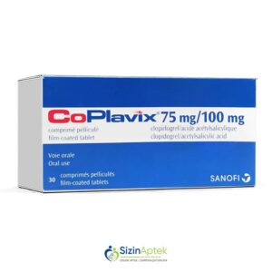 Ko-Plaviks 75 mq/100 mq N30 Ко-Плавикс 75 мг/100 мг N30 CoPlavix Tərkibi: Klopidoqrel / Asetilsalisil turşusu Farmakoloji Təsiri: Antiaqreqant Vahidi: TABLET İstehsalcı Ölkə: FRANSA İstehsalcı Firma: Sanofi Aventis Təsiredicinin miqdarı: Klopidoqrel  75 mq Asetilsalisil turşusu  100 mq [ Ko-Plaviks qiymet catdirilma / qiyməti çatdırılma Baku / aptek onlayn online ] 