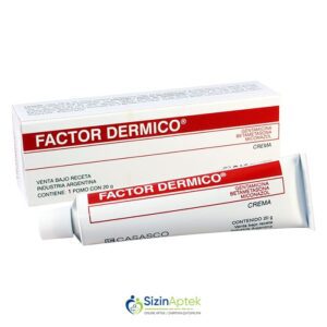 Faktor dermiko krem 20 q Фактор дермико крем 20 г Tərkibi: Gentamisin sulfat, Betametazon, Mikonazol nitrat Farmakoloji Təsiri: Qlükokortikosteroid, göbələk əleyhinə, iltihab əleyhinə Vahidi: TÜB İstehsalcı Ölkə: ARGENTİNA Təsiredicinin miqdarı: Gentamisin sulfat  0.1 q  Betametazon  0.1 q  Mikonazol nitrat  2 q  [ Faktor dermiko qiymet catdirilma / qiyməti çatdırılma Baku / aptek onlayn online ] 