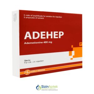 Adegep 400 mq N5 Адегеп 400 мг N5 Adehep Tərkibi: Ademetionin Farmakoloji Təsiri: Hepatoprotektor Vahidi: AMP İstehsalcı Ölkə: TÜRKİYƏ Təsiredicinin miqdarı: Ademetionin  400 mq [ Adegep qiymet catdirilma / qiyməti çatdırılma Baku / aptek onlayn online ]