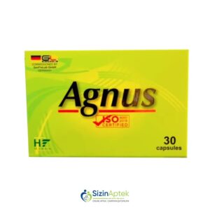 Agnus N30 kaps Агнус N30 капсул Göstərişlər: Qadın sağlamlığını qorumaq üçün tövsiyə olunan BFMQƏ Məhsulun tarkibi: Aktiv maddələr (1 kapsulda): Adi argüdə meyvəsi tozu (Vitex agnus castus fruit powder) 150 mq/mg. Eleuterokokk (Eleutherococcus senticosus root dry extract std. 0.8% as eleutherosides)-200 mq/mg Cimeifiga kökü ekstr. (Cimicifuga L-arginin (L-arginine)-30 mq/mg racemosa root and rhizome dry extract) - 30 mg/mq Fol turşusu (Folic acid)-400 mkq/mcg Sink (Zinc as zinc oxide)-5 mq/mg DƏRMAN VASİTƏSİ DEYİL Bioloji fəallığa malik qida əlavəsidir [ Agnus qiymet catdirilma / qiyməti çatdırılma Baku / aptek onlayn online sifariş ]