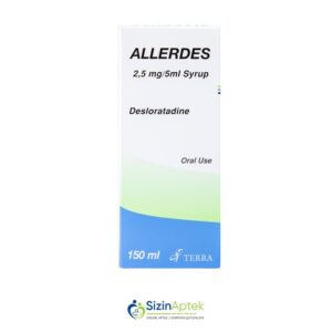Allerdes şərbət 150 ml Аллердес сироп 150 мл Tərkibi: Desloratadin Farmakoloji Təsiri: Allergiya əleyhinə Vahidi: FLAKON İstehsalcı Ölkə: TÜRKİYƏ Təsiredicinin miqdarı: Desloratadin  0.5 mq/ml  [  Allerdes qiymet catdirilma / qiyməti çatdırılma Baku /  aptek onlayn online  ]