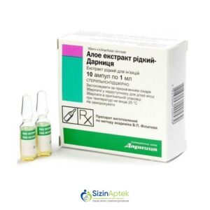 Aloe 1 ml N10 Алое 1 мл N10 Tərkibi: Aloe ekstraktı Farmakoloji Təsiri: İmmunostimulyator, virusəleyhinə Vahidi: AMPUL İstehsalcı Ölkə: UKRAYNA İstehsalcı Firma: Darnitsa [ Aloe qiymet catdirilma / qiyməti çatdırılma Baku / aptek onlayn online sifariş ]