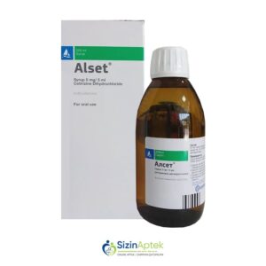 Alset şərbət 200 ml Алсет сироп 200 мл Tərkibi: Setirizin dihidroxlorid Farmakoloji Təsiri: Allergiya əleyhinə, antihistamin Vahidi: FLAKON İstehsalcı Ölkə: TÜRKİYƏ Təsiredicinin miqdarı: Setirizin dihidroxlorid  1 mq/ml  [ Alset qiymet catdirilma / qiyməti çatdırılma Baku / aptek onlayn online sifariş ]