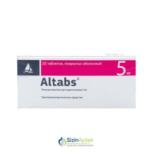 Altabs 5 mq N20 Алтабс 5 мг N20 Tərkibi: Levosetirizin dihidroxlorid Farmakoloji Təsiri: Allergiya əleyhinə Vahidi: TAB İstehsalcı Ölkə: TÜRKİYƏ İstehsalcı Firma: Santa Farma Təsiredicinin miqdarı: Levosetirizin dihidroxlorid  5 mq  [ Altabs qiymet catdirilma / qiyməti çatdırılma Baku / aptek onlayn online sifariş ]
