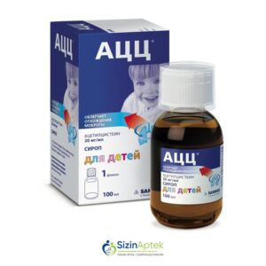 ASS 20 mq 100 ml (uşaqlar üçün) АЦЦ 20 мг 100 мл (для детей) Tərkibi: Asetilsistein Farmakoloji Təsiri: Bəlğəmgətirici Vahidi: FLAKON İstehsalcı Ölkə: GER Təsiredicinin miqdarı: Asetilsistein  20 mq [ ASS qiymet catdirilma / qiyməti çatdırılma Baku / aptek onlayn online ] 