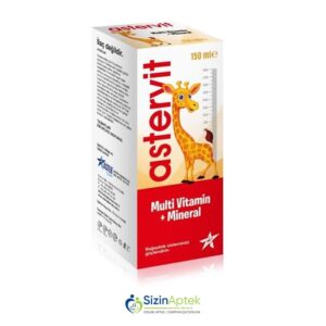 Astervit şərbət 150 ml Астервит сироп 150 мл Tərkibi: A vitamini B1 vitamini B2 vitamini E vitamini D vitamini C vitamini B6 vitamini B5 vitamini Sink Yod Selen Fol turşusu B3 vitamini Biotin Kalsium Dəmir Maqnezium Farmakoloji Təsiri:Polivitamin, mineral Vahidi: SIROP İstehsalcı Ölkə: TÜRKİYƏ [ Astervit qiymet catdirilma / qiyməti çatdırılma Baku / aptek onlayn online sifariş ]