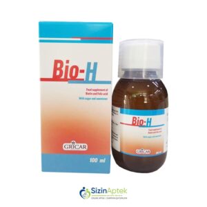 Bio - H 100 ml Био - H 100 мл Tərkibi: Biotin Fol turşusu Farmakoloji Təsiri: Anemiya əleyhinə, metabolik Vahidi: FL İstehsalcı Ölkə: İTALİYA Təsiredicinin miqdarı: Biotin  500 mkq  Fol  turşusu  500 mkq [ Bio - H qiymet catdirilma / qiyməti çatdırılma Baku / aptek onlayn online sifariş ]