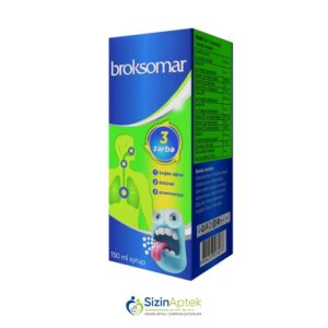 Broksomar 150 ml Броксомар 150 мл TƏRKİBİ : Hər 10 ml siropun tərkibində Komponent Miqdarı N-asetilsistein 4.1 mq Gülxətmi kökü ekstraktı 8.3 mq Kəklikotu ekstraktı 8.3 mq Lansetşəkilli bağayarpağı yarpaqlarının ekstraktı 12.5 mq Qara kəndalaş ekstraktı 4.1 mq Vitamin C 6.5 mq Sink qlükonat 0.25 mq FARMAKOLOJİ TƏSİRİ : Broksomar - öskürək əleyhinə, bəlğəmgətirici vasitə. [ Broksomar qiymet catdirilma / qiyməti çatdırılma Baku / aptek onlayn online sifariş ]