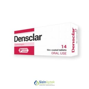 Densklar 500 mq N14 Денсклар 500 мг N14 Tərkibi: Klaritromisin Farmakoloji Təsiri: Antibiotik Vahidi: TAB İstehsalcı Ölkə: TÜRKİYƏ Təsiredicinin miqdarı: Klaritromisin  500 mq  [ Densklar qiymet catdirilma / qiyməti çatdırılma Baku / aptek onlayn online ]