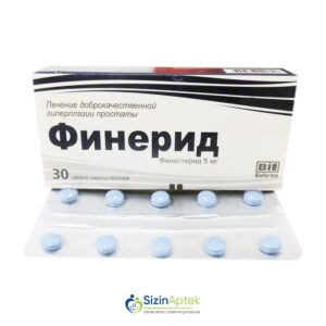 Finerid 5 mq N30 Финерид 5 мг N30 Tərkibi: Finasterid Farmakoloji Təsiri: Antiandrogen Vahidi: TABLET İstehsalcı Ölkə: TÜRKİYƏ İstehsalcı Firma: Biofarma Təsiredicinin miqdarı: Finasterid  5 mq [ Finerid qiymet catdirilma / qiyməti çatdırılma Baku / aptek onlayn online ]