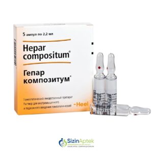 Hepar kompozitum 1 ml N5 Гепар композитум 1 мл N5 Farmakoloji Təsiri: Homeopatik Vahidi: AMPUL İstehsalcı Ölkə: GER [ Hepar qiymet catdirilma / qiyməti çatdırılma Baku / aptek onlayn online ] 