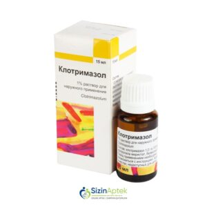 Klotrimazol məhlul 1% 15 ml Клотримазол раствор 1% 15 мл Tərkibi: Klotrimazol Farmakoloji Təsiri: Göbələk əleyhinə Vahidi: FLAKON İstehsalcı Ölkə: POLŞA İstehsalcı Firma: Polpharma Təsiredicinin miqdarı: Klotrimazol  10 mq/ml  [  Klotrimazol qiymet catdirilma / qiyməti çatdırılma Baku /  aptek onlayn online sifariş ] 