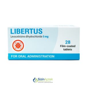 Libertus 5 mq N28 Либертус 5 мг N28 Tərkibi: Levosetirizin dihidroxlorid Farmakoloji Təsiri: Allergiya əleyhinə Vahidi: TABLET İstehsalcı Ölkə: POLŞA Təsiredicinin miqdarı: Levosetirizin dihidroxlorid  5 mq [ Libertus qiymet catdirilma / qiyməti çatdırılma Baku / aptek onlayn online sifariş ]
