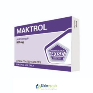 Maktrol 500 mq N3 Мактрол 500 мг N3 Tərkibi: Azitromisin Farmakoloji Təsiri: Antibakterial Vahidi: TABLET İstehsalcı Ölkə: TÜRKİYƏ Təsiredicinin miqdarı: Azitromisin  500 mq  [ Maktrol qiymet catdirilma / qiyməti çatdırılma Baku / aptek onlayn online sifariş ]