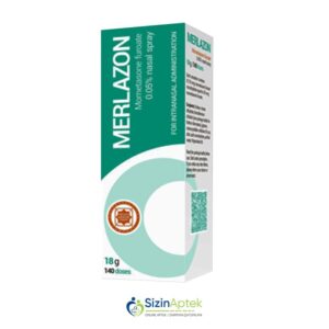 Merlazon 0.05% 140 doza (burun spreyi) Мерлазон 0.05% 140 доз (спрей для носа) Tərkibi: Mometazon furoat Farmakoloji Təsiri: Qlükokortikosteroid Vahidi: FLAKON İstehsalcı Ölkə: TÜRKİYƏ Təsiredicinin miqdarı: Mometazon furoat   50 mkq/doza [ Merlazon qiymet catdirilma / qiyməti çatdırılma Baku / aptek onlayn online ]