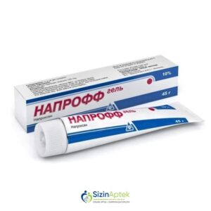 Naprof 10 % 45 q Напроф 10 % 45 г Tərkibi: Naproksen Farmakoloji Təsiri: Ağrıkəsici, iltihabəleyhinə Vahidi: TÜB İstehsalcı Ölkə: RUMINİYA Təsiredicinin miqdarı: Naproksen  100 mq [ Naprof  qiymet catdirilma / qiyməti çatdırılma Baku / aptek onlayn online ]