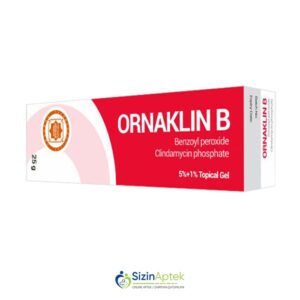 Ornaklin B gel 25 q Орнаклин B гель 25 г Tərkibi: Klindamisin Benzoil peroksid Farmakoloji Təsiri: İltihab əleyhinə, antibakterial Vahidi: TUB İstehsalcı Ölkə: TÜRKİYƏ Təsiredicinin miqdarı: Klindamisin  10 mq/q  Benzoil peroksid  50 mq/q [ Ornaklin qiymet catdirilma / qiyməti çatdırılma Baku / aptek onlayn online ]