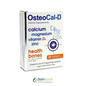 OsteoCal-D N30 tab Osteokal Остеокал Kalsiyum  400mg   Magnezyum  150,0mg Çinko  5,0mg  D Vitamini  2,5mcg  [  OsteoCal qiymet catdirilma / qiyməti çatdırılma Baku /  aptek onlayn online  ]