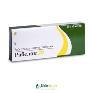 Rabelok 20 mq N10 Рабелок 20 мг N10 Tərkibi: Rabeprazol natrium Farmakoloji Təsiri: Xora əleyhinə Vahidi: TABLET İstehsalcı Ölkə: HİNDİSTAN Təsiredicinin miqdarı: Rabeprazol natrium  20 mq [ Rabelok qiymet catdirilma / qiyməti çatdırılma Baku / aptek onlayn online ]